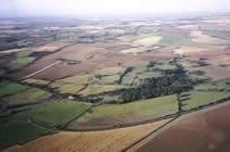 arial photograph of agricultural land