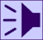 graphic image: speaker or noise icon