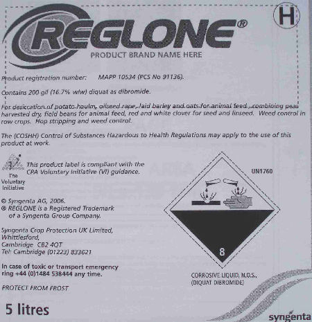 Pesticide (Reglone)  Label